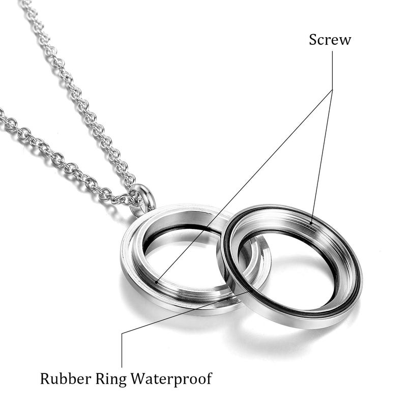 EVERLEAD Locket Necklace, DIY Floating Round Locket Pendant - Image 5